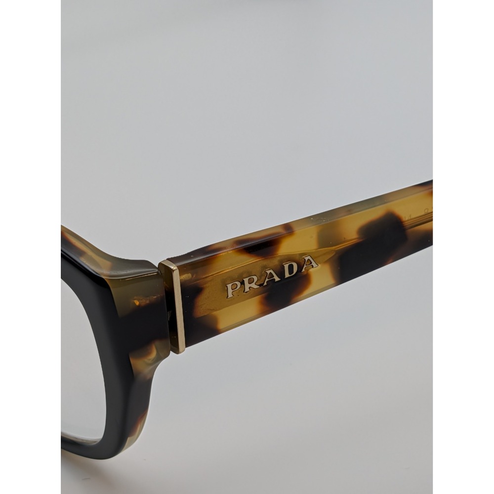 Prada Eyeglasses Frames Black Tortoise NAI-101 135 Made in Italy Mens Womens - Picture 4 of 16
